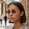 Moda Europea y Americana Nuevo Retro Gafas de Sol Metálicas Sensación de Alta Gama Gafas de Sol con Protección UV Personalidad Tendencia Gafas de Estilo Callejero