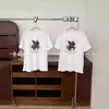 Camiseta Blanca de Algodón Puro con Estampado de Dibujos Animados de Manga Corta para Mujer 2026 Verano Nuevo Estilo Suelta y Versátil Top de Media Manga Camiseta de Moda