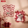 Adesivos de Caracteres de Celebração de Casamento Felicidade Dupla para Decoração de Porta de Entrada, Adesivos de Janela, Adesivos de Felicidade Dupla para Quarto de Casamento, Quarto, Decoração de Desenho Animado para Casamento
