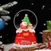 Bola de Cristal Desenho Animado Meninas Ornamento de Mesa Douyin Presente de Natal Caixa de Música Fofa Caixa de Música Floco de Neve Brilhante