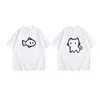 Camisetas Casuales de Algodón Puro Peinado para Pareja de Verano con Estilo Nicho, Camiseta de Manga Corta Holgada Nueva de Moda