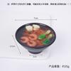 Tigela de ramen estilo japonês simulação de PVC Ishakaya pássaro queimando simulação de ornamentos de comida acessórios para casa de brincar de cozinha DIY