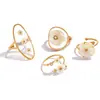 Anillos con un nicho, sensación de alta gama, lujo ligero, empaque de joyería estilo ins, joyería de diseño de concha y flor para mujer, venta al por mayor transfronteriza de verano