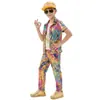 Discoteca Infantil 70s Pantalones de Campana Disco Set para Niños y Niñas Disfraces de Halloween para Actuaciones Halloween