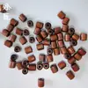 Xu artesanal imitação sândalo sangue de dragão madeira de lótus barril de madeira vermelho escuro contas soltas contas de Buda acessórios para amarrar em colares acessórios para brincos