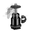 Direto da fábrica metal hot shoe pequeno pan-tilt 1/4 interface de parafuso universal ball pan-tilt suporte de câmera lâmpada