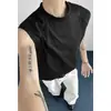 Colete Fitness Patchwork de Malha Secagem Rápida Estilo Americano para Homens, Nova Camiseta Esportiva de Treinamento Sem Mangas de Verão 2026