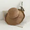 Sombrero de Paja para Mujer Verano Fresco Protector Solar Artístico Sombrero de Sol Coreano Playa Marítima Sombrero de Viaje Todo Fósforo Sombrero de Sol