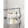 Colgador de Baño Estante de Almacenamiento para Inodoro sin Perforaciones Estante para Almacenar Toallas para Ducha Puerta de Vidrio en stock