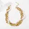 Collares Apilables de Perlas Estilo Metalero Europeo y Americano Transfronterizos para Mujer, Lujo Accesible y Collares Vintage de Segunda Mano de Gama Alta