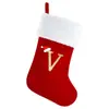 Venta Caliente Transfronteriza Calcetines de Navidad Bolsa de Regalo Terciopelo Corto Bordado de Letras Calcetines de Navidad Regalos de Navidad Calcetines de Regalo de Navidad