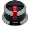 Suministro de fábrica perilla negra con recubrimiento de pintura de 58 mm de diámetro accesorios para estufa perilla para horno BBQ venta al por mayor