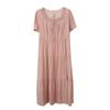 Vestido Cool Cuadrado de Talla Grande para Mujer Inno, Nuevo Estilo de Verano, Ceñido a la Cintura, Adelgazante, de Longitud Media 242406