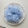 Goma para el pelo scrunchie de malla grande en colores dopamina para verano, accesorio versátil para coleta alta, accesorio súper de cuento de hadas para moño de niña