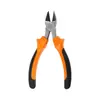 Alicate Multifuncional com Hardware Afiado, Alicate Diagonal Estilo Americano 6 Polegadas Preto e Laranja com Cabo, Ferramenta DIY para Enrolar Fio e Fazer Contas, Alicate de Corte