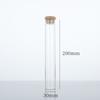 Botella de Tubo de Vidrio 30mm Transparente Sub-empaque Tapa de Bambú y Madera Botella de Vidrio Boca Recta Botella para Incienso Tapón de Corcho de Madera Sellado Botella para Té Aromático