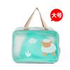 Bolsa de playa portátil para natación al aire libre, gran capacidad, de PU transparente, para artículos de tocador, cosméticos, multifuncional, bolsa de mano separada para artículos secos y húmedos.