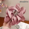Presilha de rabo de cavalo suave e elegante com laço e fita, presilha de cabelo de alta qualidade para mulheres, presilha tipo tubarão estilo coreano