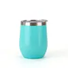 Taza de Huevo Transfronteriza Mini 12 oz Cáscara de Huevo Acero Inoxidable 304 Doble Capa Vacío Taza de Huevo Color Sólido Simple Forma de U Taza de Barriga Grande