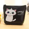 Cartera de Monedero con Cremallera de Cuero PU Estilo K de Dibujos Animados, Bolsita de Monedas para Mano Femenina con Gato de Dibujos Animados Lindo, Bolsa para Auriculares y Cosméticos