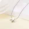Collar de Corona de Acero Inoxidable Tohm Transfronterizo No Descolorante Lujo Accesible Cadena para Clavícula de Moda Versátil Accesorios con Colgante de Acero de Titanio para Mujeres