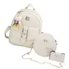 Mochila de Mujer 2023 Nuevo Estilo Bolso Bandolera Estilo Coreano Estilo Universitario para Estudiante Bolsa de PU Mochila de Mujer Bolsa de Viaje