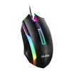 Ratón Óptico Bajael D12 con Cable Luminoso para Computadora de Escritorio Portátil Hogar E-Sports Ratón para Gaming