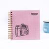 Álbum de fotos de cartón negro con superficie de lino de alta calidad de 6 pulgadas, patrón de serigrafía, álbum de fotos hecho a mano, libro de registro de crecimiento para niños
