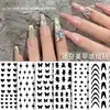 Adesivo Jato de Tinta Recortado para Nail Art Coração Borboleta Estrela Modelo Francês Estrela de Cinco Pontas Patch Decorativo para Unha