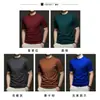Nuevas camisetas de cuello redondo para hombre, disponibles en múltiples colores para primavera y verano, estilo básico, adecuadas para uso casual y para ir al trabajo, color liso, manga corta y disponibles para pedidos mixtos