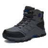 Botas de Caminhada Masculinas Novas para o Inverno 2026 Cano Alto Cabedal de Couro Forro de Lã Quente para Uso Externo Trekking Off-Road Tamanho Grande Botas Esportivas