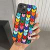 Patrón de amor de color para funda de teléfono móvil iPhone15ProMax Apple 14 marca de moda 13 personalidad 12 creativo 11