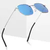 Gafas de Sol Metálicas de Marco Delgado Transfronterizas para Mujer, Protección Solar para Viajes, Gafas Poligonales de Moda Versátiles al por Mayor