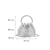 Bolsa de mano para mujer con incrustaciones de diamantes para comercio exterior transfronterizo, nuevo modelo Primavera 2026, totalmente incrustada de diamantes, bolso de mano para la noche, bolso de hombro, rosa