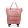 Esenciales de Viaje, Ruedas Universales, Bolsa de Almacenamiento Plegable para Viaje, Bolsa de Almacenamiento para Ropa, Bolsa para Empacar Mudanzas, Bolsa de Equipaje para Distancias Cortas
