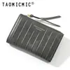 TAOMICMIC nueva cartera de mujer a rayas estilo ins con 80% de descuento, billetera de efectivo de gran capacidad con cremallera, tarjetero, monedero