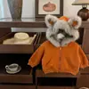 Chaqueta de Peluche de Invierno Nueva, Cómoda y Linda para Bebés Niñas y Niños con Capucha Estéreo, Chaqueta Cálida Moderna