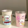 Vaso para Enjuague Bucal de Acero Inoxidable 304, Engrosado y Anticaídas, Serie de Dibujos Animados, Vaso para Lavar para Hogar y Estudiantes, Vaso de Pareja, Vaso de Agua Lindo