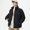 Nueva Chaqueta de Invierno 2025 con Cuello Alto Engrosada Cálida para Hombres Jóvenes y de Mediana Edad Ropa Exterior de Algodón Holgada para Hombres Chaqueta de Algodón a Prueba de Viento para Parejas