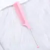 Peine creativo de cola puntiaguda de colores, peine de plástico con cuentas para hacer tú mismo, peine para cabello lacio para uso en casa y salón, peine de dientes finos para herramientas de peluquería al por mayor