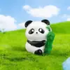 Juguete de Peluche Redondo de Panda Creativo y Lindo, Decoración de Jardín DIY, Adorno de Micro Paisaje para Escritorio de Coche