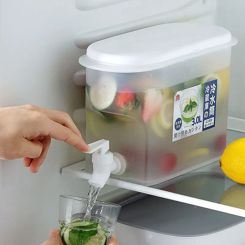 冰箱冷水壶带龙头大容量水果茶壶夏季家用凉水桶冷泡瓶冰水桶3.