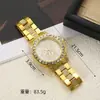 Relógio Feminino Casual Estilo Europeu e Americano Gypsophila Relógio da Moda Feminino Tendência Pulseira de Aço Totalmente Cravejada de Diamantes Mostrador Grande Relógio Feminino Venda por Atacado