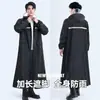 Impermeable Grueso de una Pieza para Viajes al Aire Libre Senderismo Scooter Eléctrico Impermeable Genuino Largo Impermeable