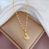 [Acero de Titanio] Lujo Ligero Pato Completo de Diamante Circonita Diseño de Lujo Ligero Combinación Perfecta Estilo Han ins Diseño de Nicho Collar para Transmisiones en Vivo