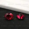 Gema cultivada en laboratorio: Rubí de color rojo sangre de paloma, cultivado en laboratorio, con forma de huevo ovalado, piedra suelta para anillos, colgantes y accesorios de joyería