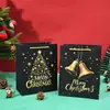 Nuevas Bolsas de Regalo de Navidad, Bolsas Tote Navideñas Transfronterizas de Comercio Exterior Negro y Dorado, Bolsas de Regalo de Navidad, Bolsas de Dulces de Halloween