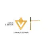 Pendientes Geométricos Huecos de Acero Inoxidable Simples Transfronterizos Chapados en Oro de 18k Pendientes con Forma de Corazón Cuadrado Pendientes Pequeños para Mujer en stock