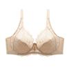 Sujetador de encaje ultrafino de talla grande directo de fábrica Europa y Estados Unidos color sólido sexy EF copa grande ropa interior transfronteriza para mujeres gorditas
