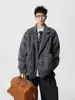 Jaqueta Masculina de Lã com Lapela Estilo Old Money Outono e Inverno Americano High-End Solta Versátil Casual Jaqueta Curta
